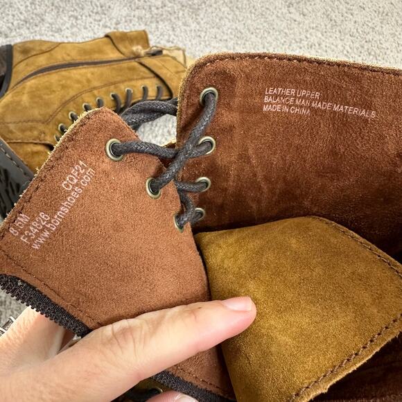 Born Cass Hiking boots In Chestnut NEW Women's 8.5 Suede Heeled Booties - Picture 8 of 10